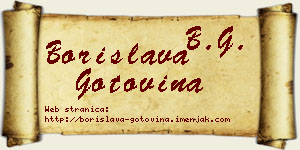 Borislava Gotovina vizit kartica